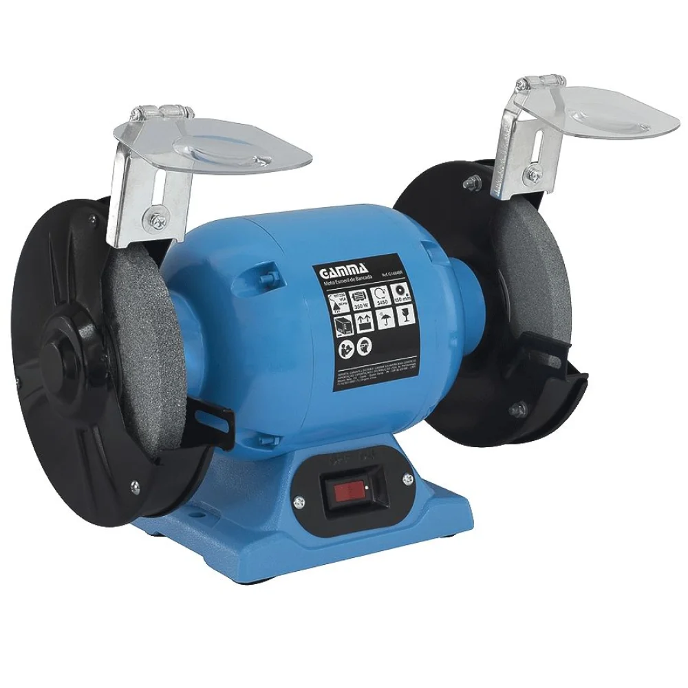 Moto Esmeril de Bancada 150mm 350 Watts G1684BR Gamma Ferramentas Bivolt
