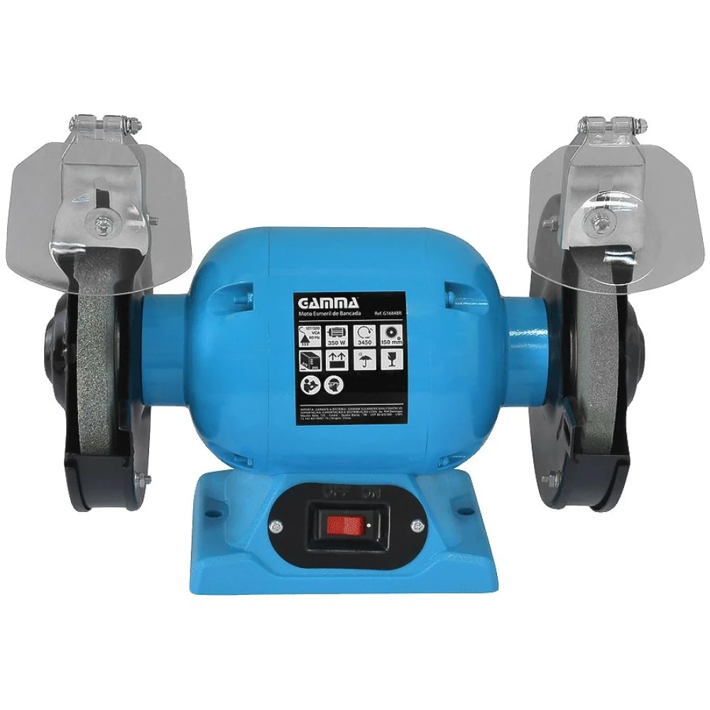 Moto Esmeril de Bancada 150mm 350 Watts G1684BR Gamma Ferramentas Bivolt