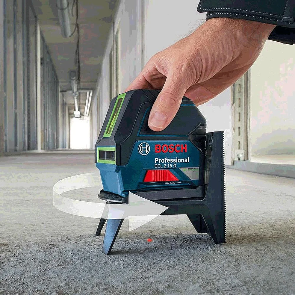 Nível à Laser Verde 4x Mais Visível Linhas em Cruz 15 Metros GCL2-15 G Bosch