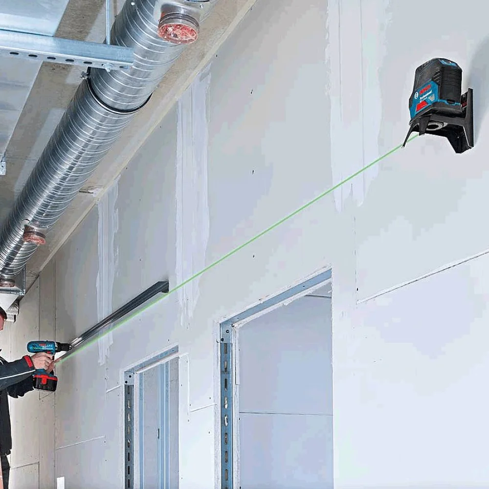 Nível à Laser Verde 4x Mais Visível Linhas em Cruz 15 Metros GCL2-15 G Bosch