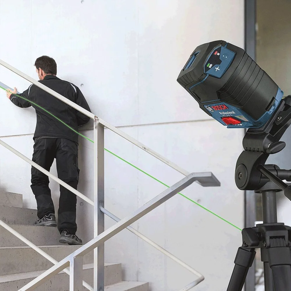 Nível à Laser Verde 4x Mais Visível Linhas em Cruz 15 Metros GCL2-15 G Bosch