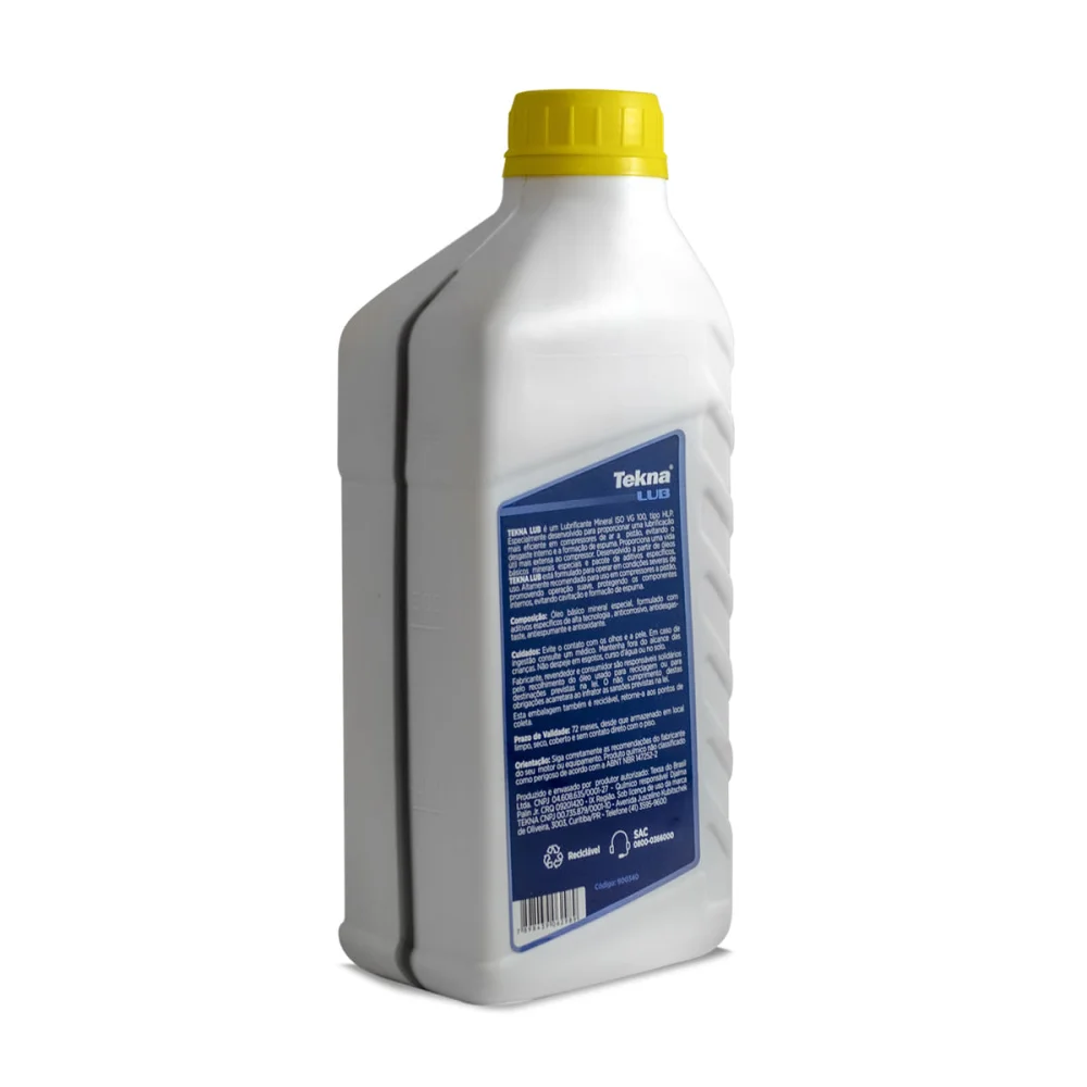 Óleo Lubrificante para Compressores de Ar ISO VG100 Tekna 1000ml