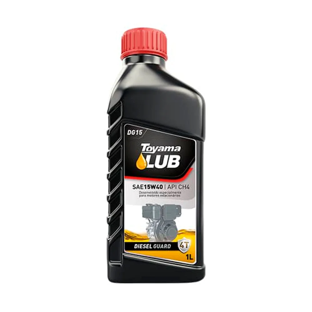 Óleo Lubrificante para Motores à Diesel DG15 4T 15W-40 CH-4 901-001 Toyama 1000ml