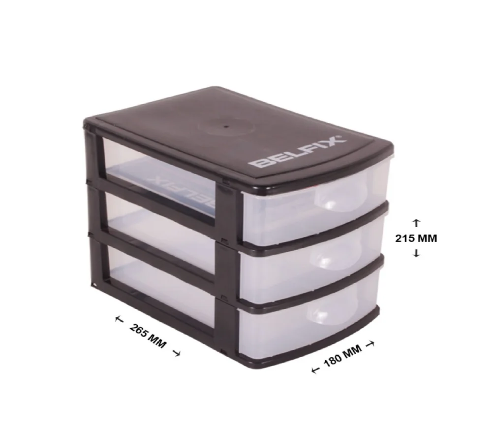 Organizador de Plástico 3 Gavetas 158100 Belfix