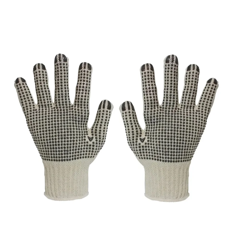 Par de Luva de Proteção Tricotada em Algodão Pigmentada Tamanho Único