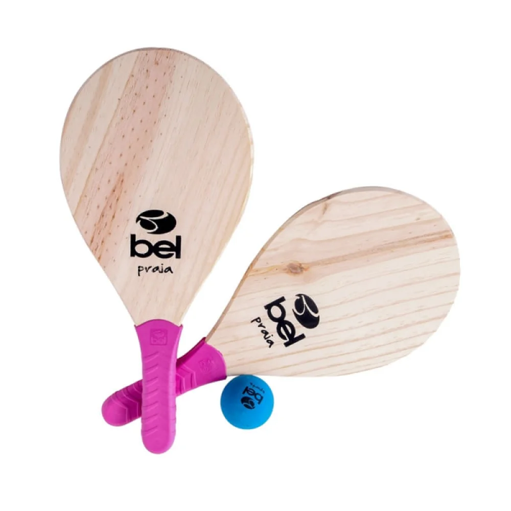 Par de Raquetes De Praia e Bola e Sacola 481000 Belfix Cores Sortidas