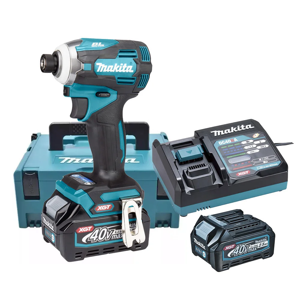 Parafusadeira de Impacto à Bateria 40V XGT 25 Ah TD001GD201 Makita