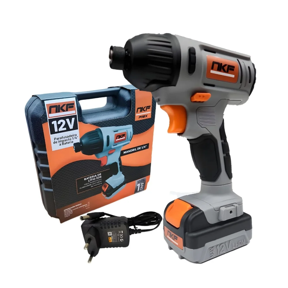 Parafusadeira de Impacto à Baterias 12V Encaixe Sextavado 1/4 Pol PI12X NKF