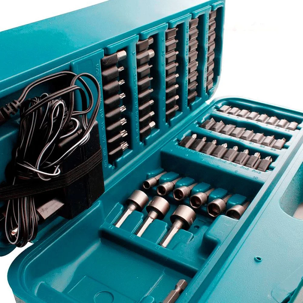 Parafusadeira Dobrável à Bateria 48V 1/4 Pol com Maleta de Acessórios Makita