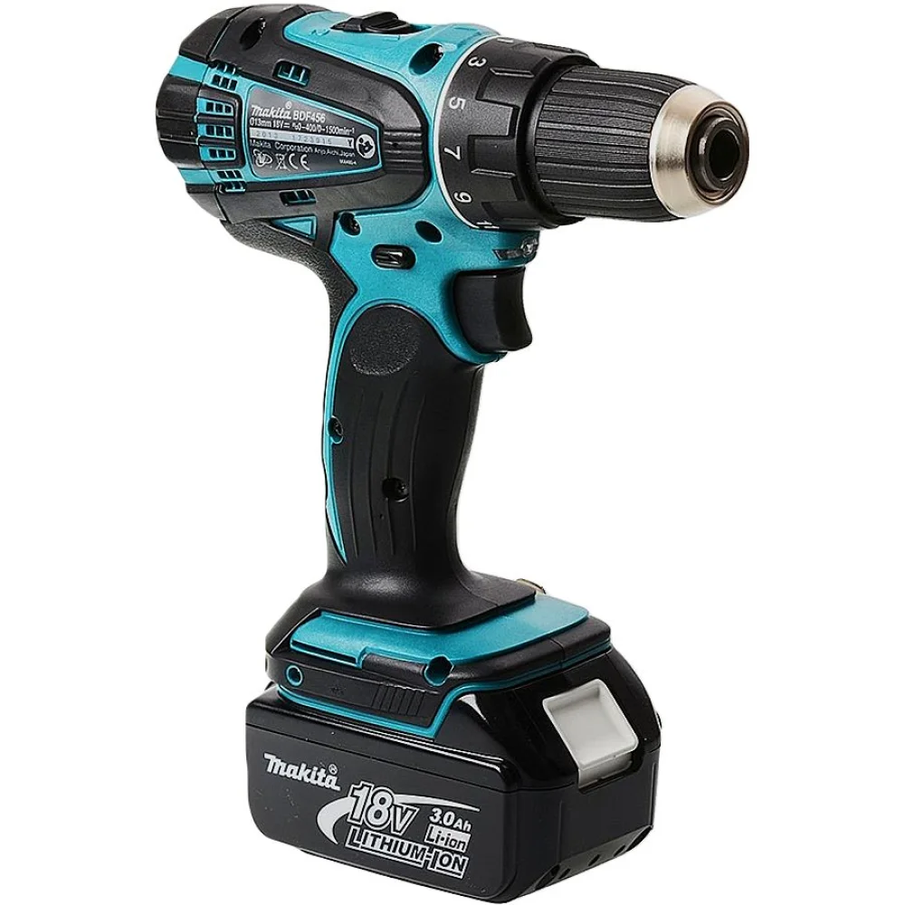 Parafusadeira e Furadeira 13mm à Bateria 18V DDF456RFE3 Makita