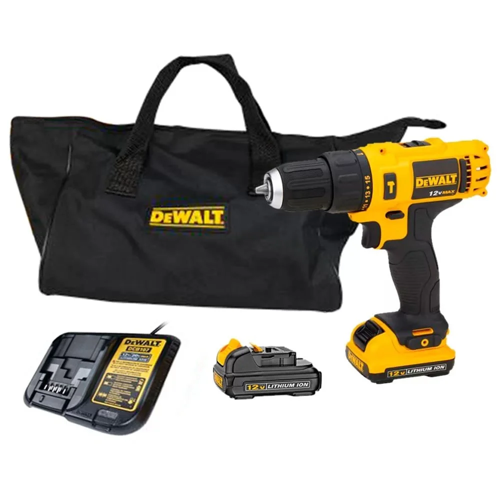 Parafusadeira e Furadeira de Impacto 10mm MAX Ion Litio 12V DCD716D2-BR Dewalt