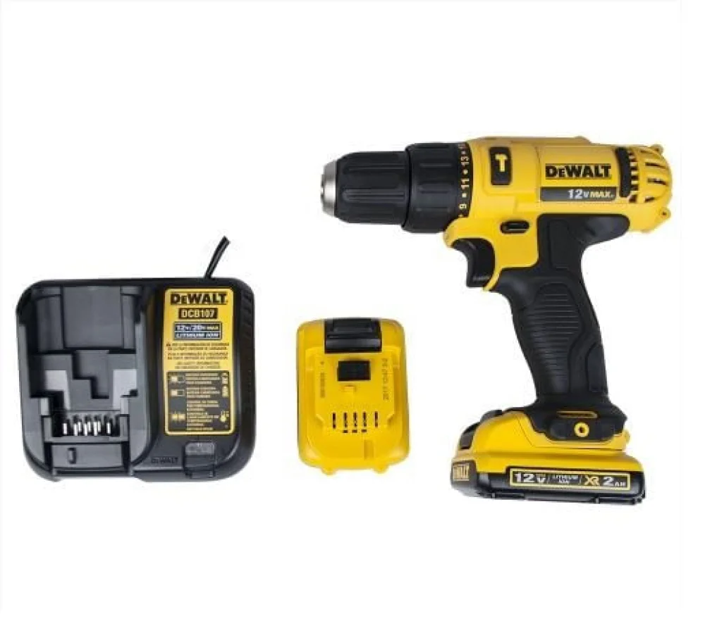 Parafusadeira e Furadeira de Impacto 10mm MAX Ion Litio 12V DCD716D2-BR Dewalt
