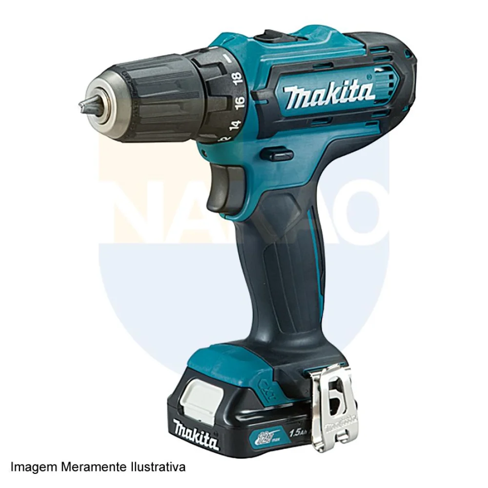 Parafusadeira e Furadeira de Impacto à Bateria 10mm 12V e Maleta HP331DSAE Makita