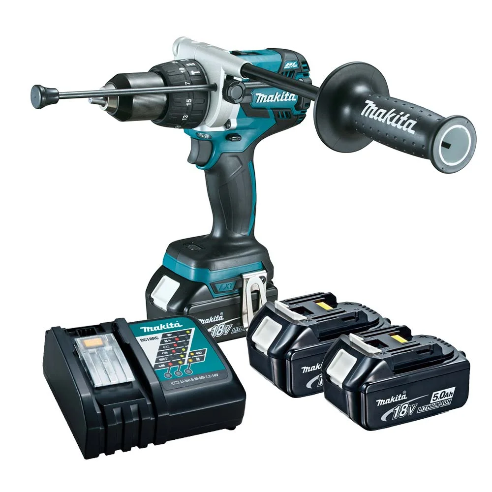 Parafusadeira e Furadeira de Impacto à Bateria 18V 5.0 Ah DHP481RTE Makita