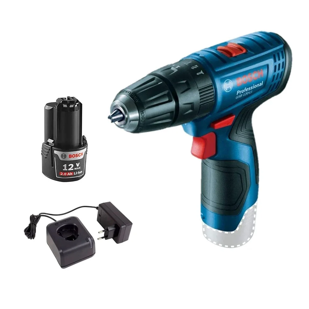 Parafusadeira e Furadeira de Impacto à Bateria GSB 120-LI 12V Bosch