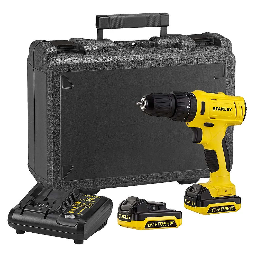 Parafusadeira e Furadeira de Impacto Ion Litio 12V 2 Baterias Bivolt SCH12S2K-BR Stanley