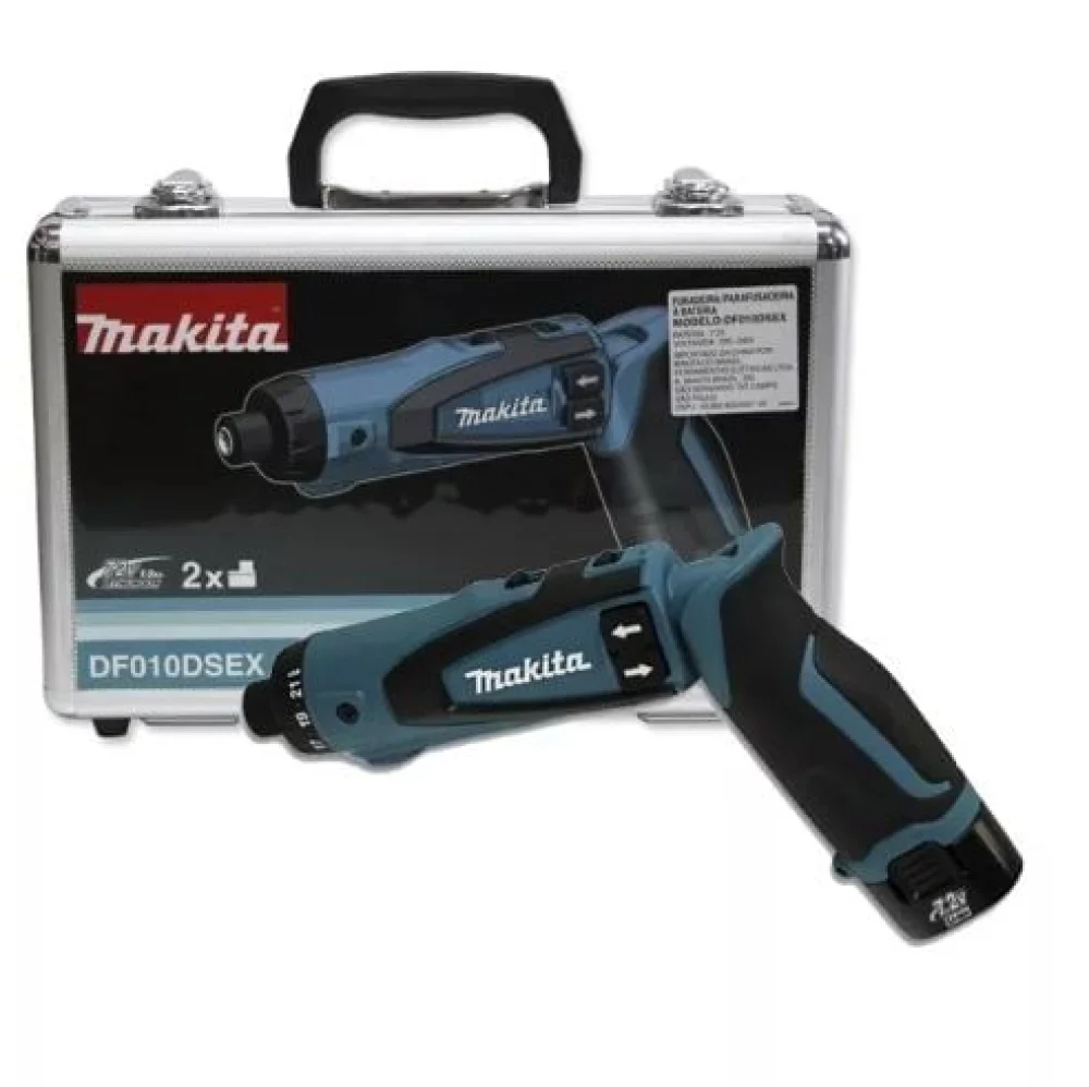 Parafusadeira e Furadeira Dobrável 5mm à Bateria 72V DF010DSEX Makita 220 Volts