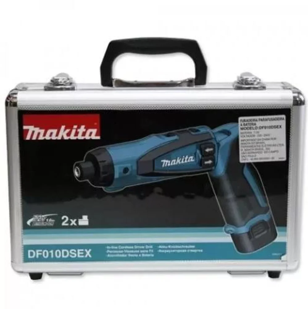 Parafusadeira e Furadeira Dobrável 5mm à Bateria 72V DF010DSEX Makita 220 Volts