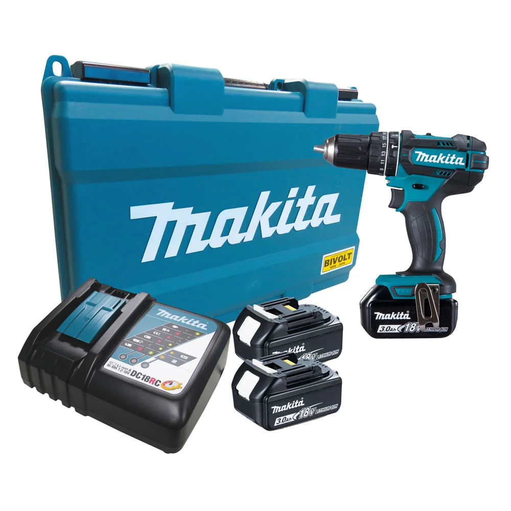 Parafusadeira Furadeira à Bateria DHP482RFE3 Makita Bivolt