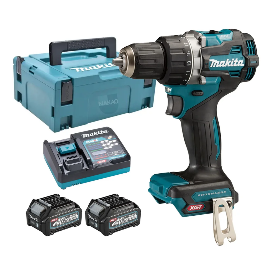 Parafusadeira Furadeira à Bateria e 2 Baterias 40V e Carregador DF002GA201 Makita