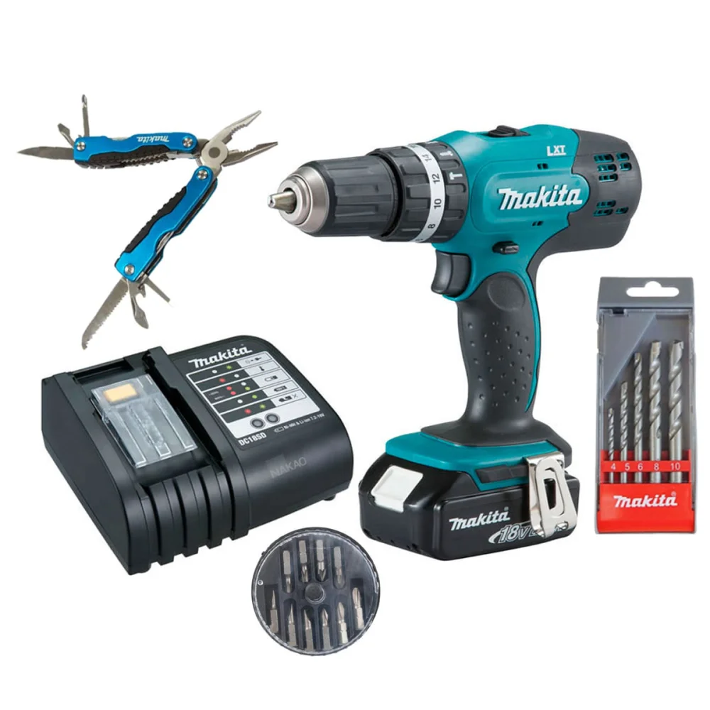 Parafusadeira Furadeira de Impacto à Bateria DHP453X10 - P Makita