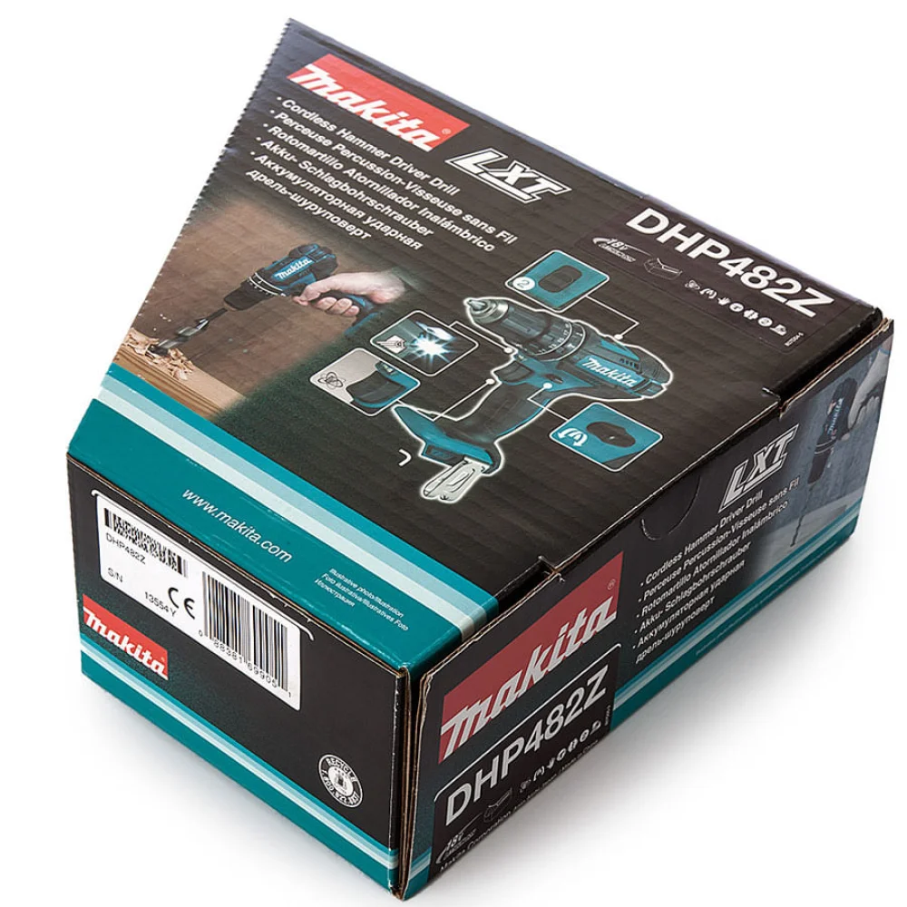 Parafusadeira Furadeira de Impacto à Bateria Não acompanha 18V DHP482Z Makita