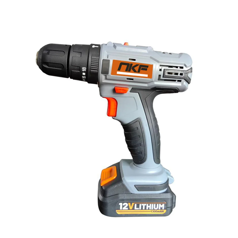 Parafusadeira Furadeira de Impacto e 2 Baterias 12V e 13 Acessórios FPI12X2 NKF