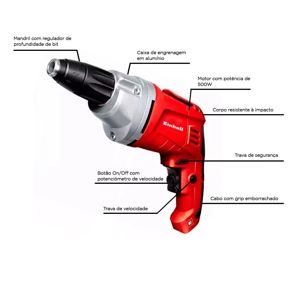 Parafusadeira para Drywall 500 Watts TC-DY 500 E Einhell