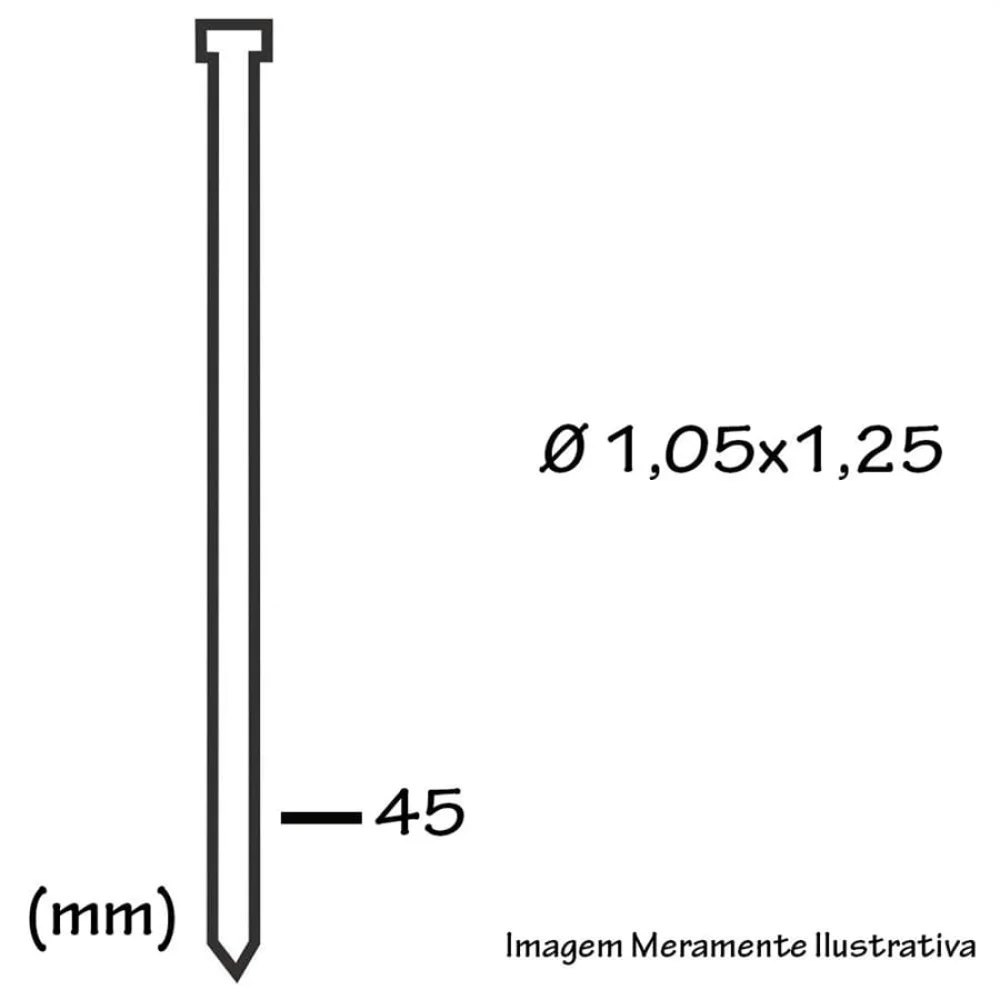 Pinos 45mm para Pinador B-04385 Makita 5.000 Peç