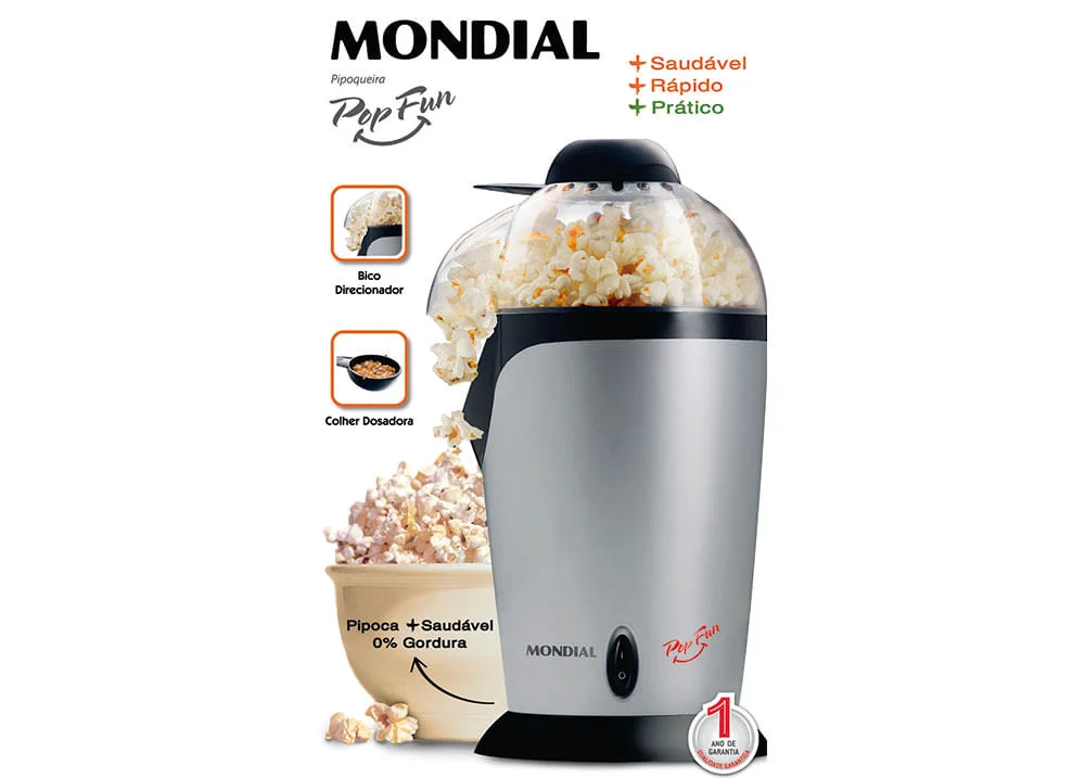 Pipoqueira Pop Fun 1100 Watts PP-01 Mondial