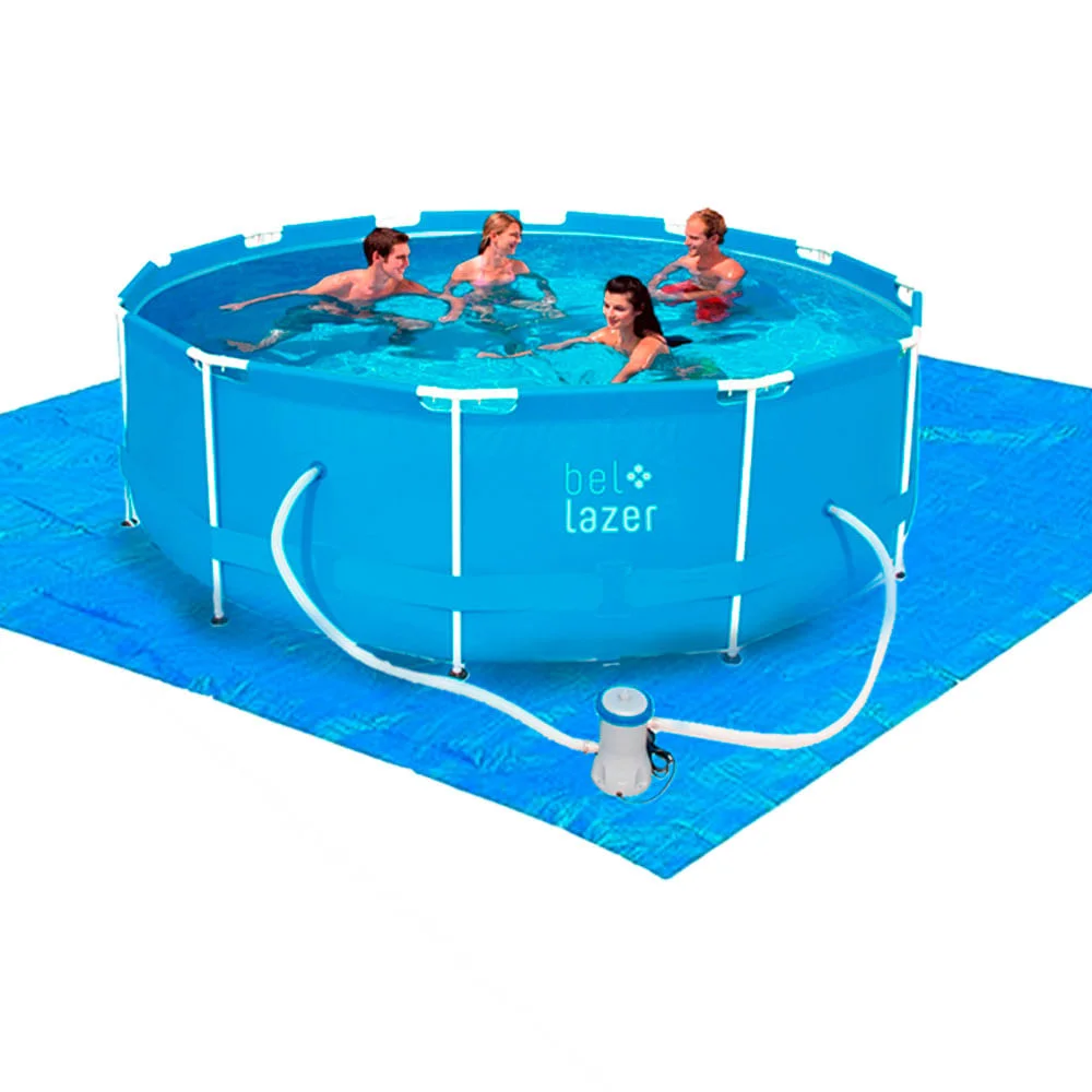 Piscina de Armação 10.000 Litros e Filtro e Cobertura e Lona Belfix