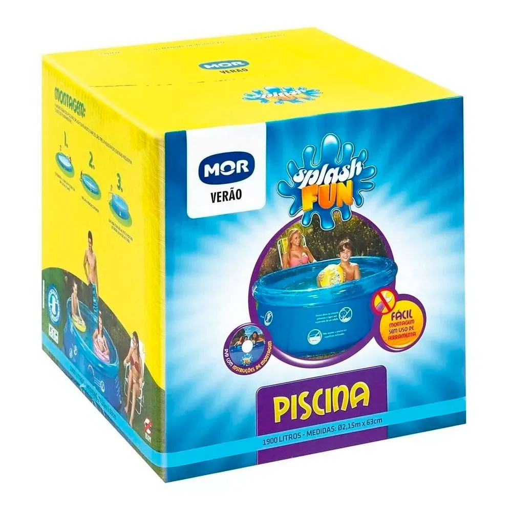 Piscina Inflável Redonda 1900 Litros 001049 Mor Azul