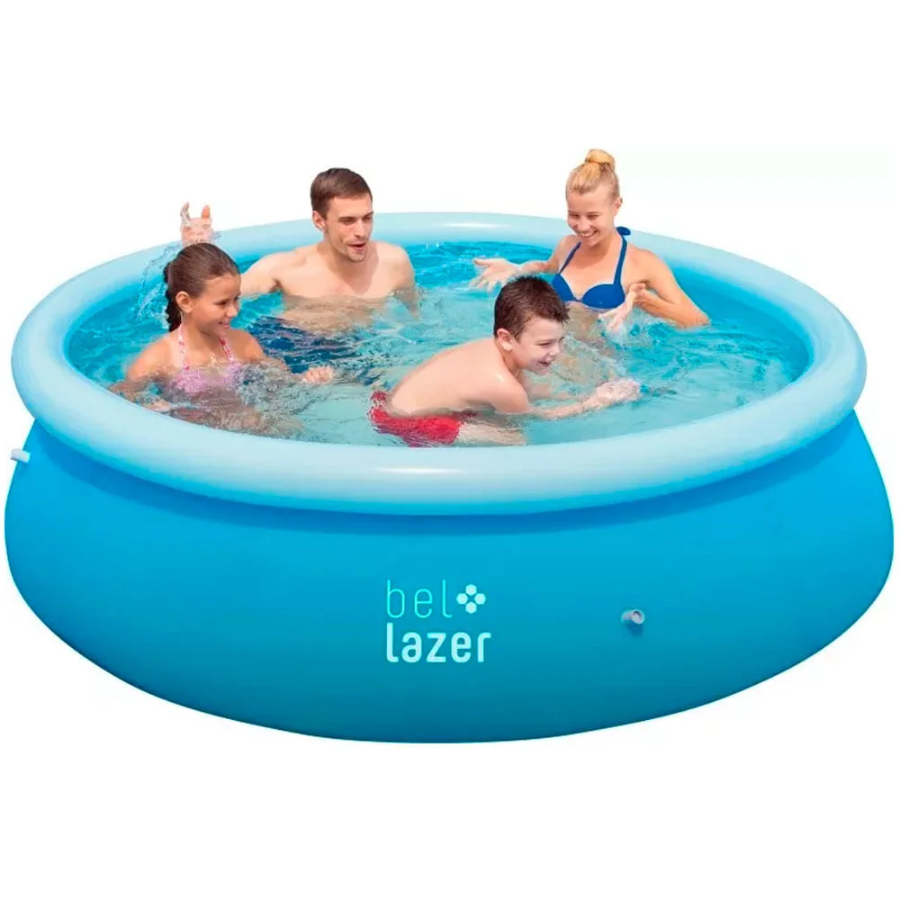 Piscina Inflável Redonda 1900 Litros 100500 Belfix Azul