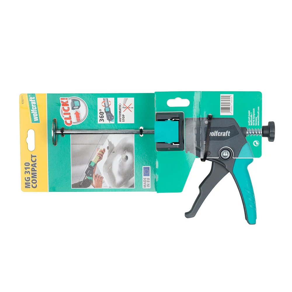 Pistola para Aplicação de Silicone Compact MG-310 435700 Wolfcraft 310ml