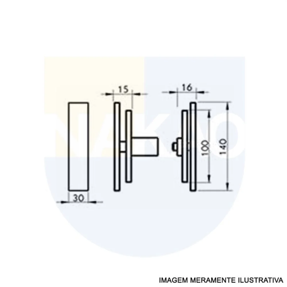 Pivo para Portas Heavy Inox até 250Kg N143IE Geris