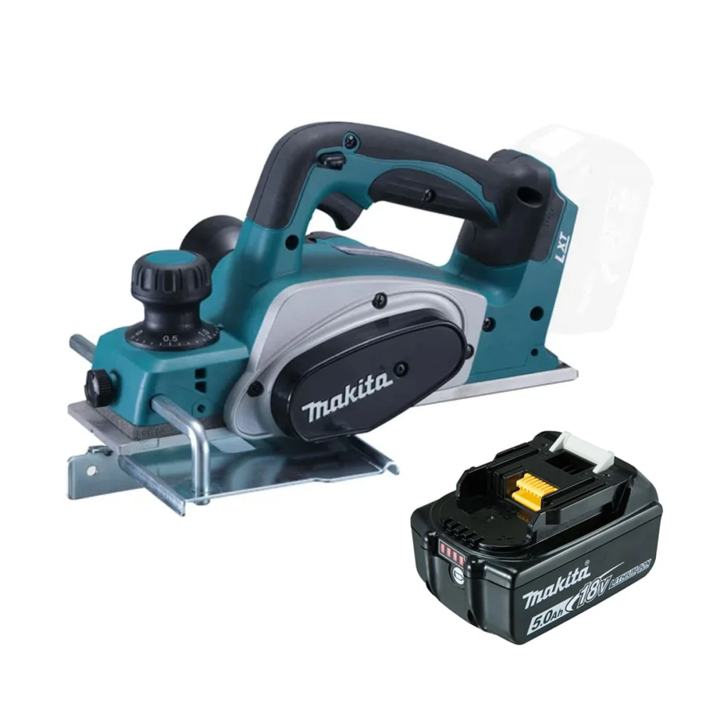 Plaina 82mm à Bateria e Bateria 18V 5.0Ah DKP180Z -P Makita