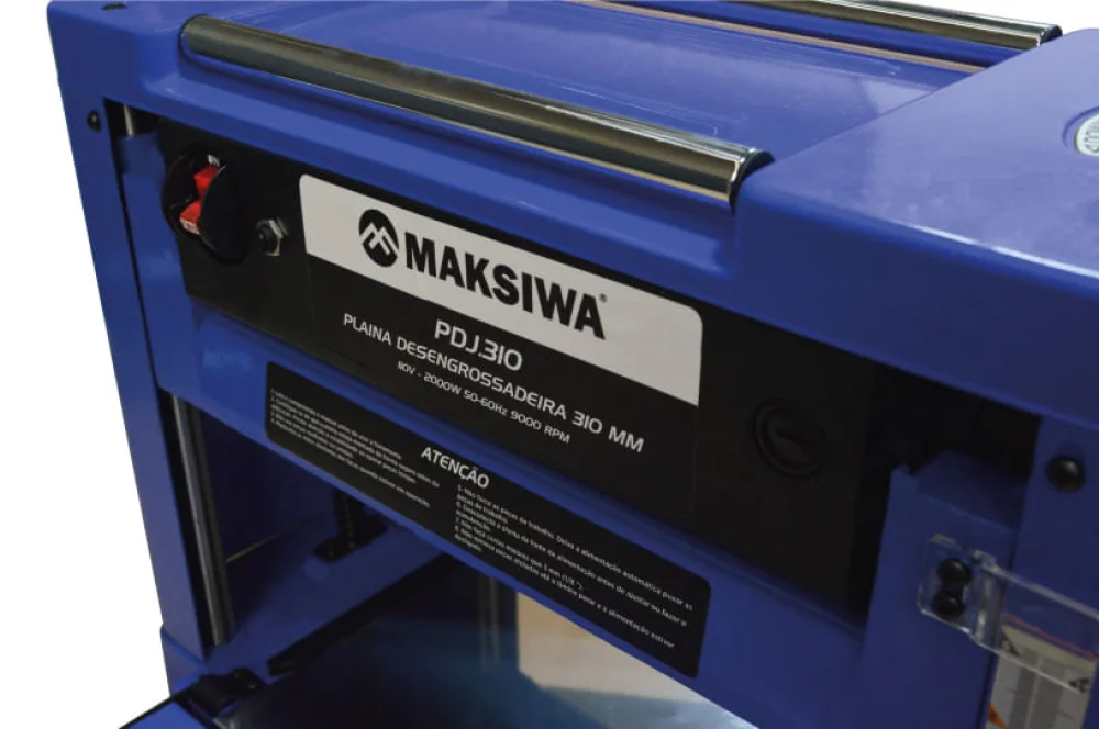 Plaina Desengrossadeira Júnior 310mm 2000W PDJ.310 M Motor Monofásico Maksiwa
