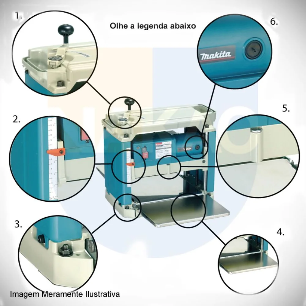 Plaina Desengrosso 304mm 1650 Watts 2012NB Makita