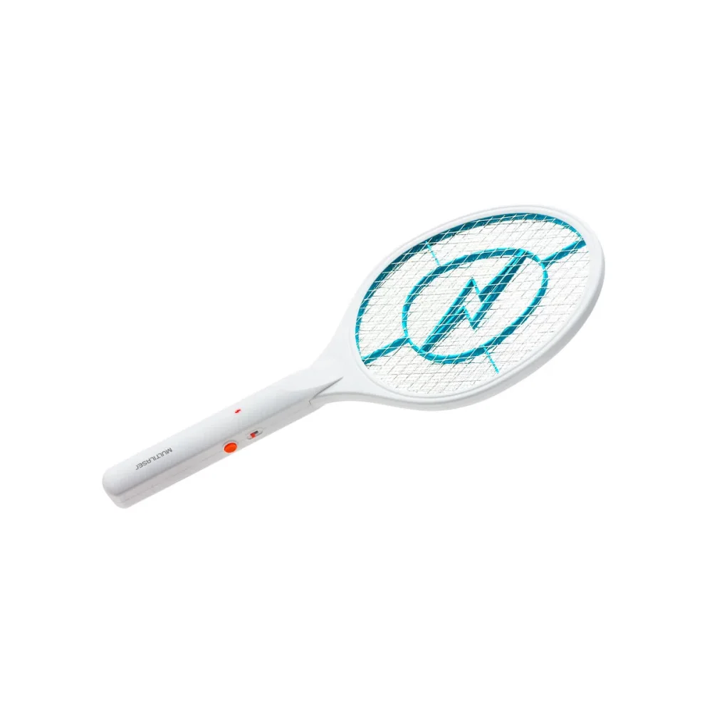 Raquete Elétrica Mata Insetos à Bateria Recarregável Branco HC034 Multilaser