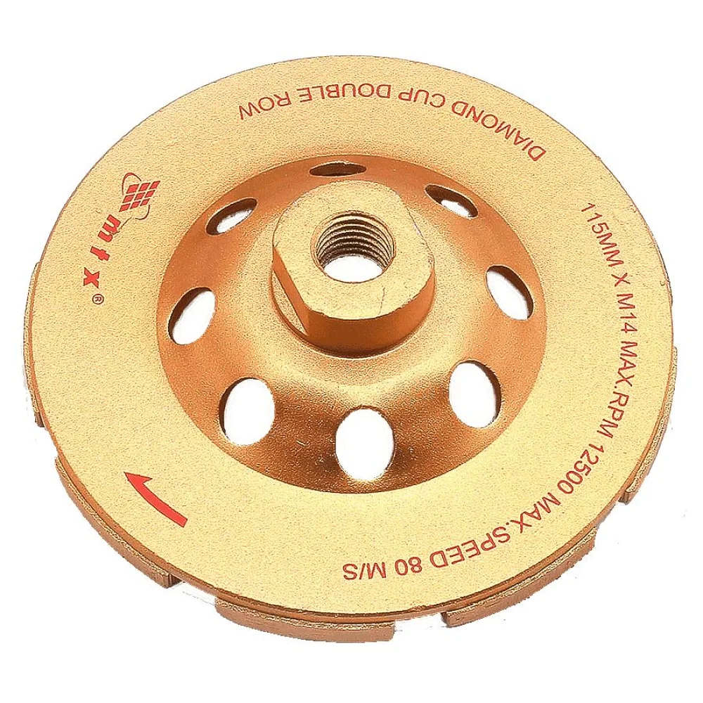 Rebolo Diamantado Turbo 115mm x M14 para Lixar Alvenaria 729099 MTX