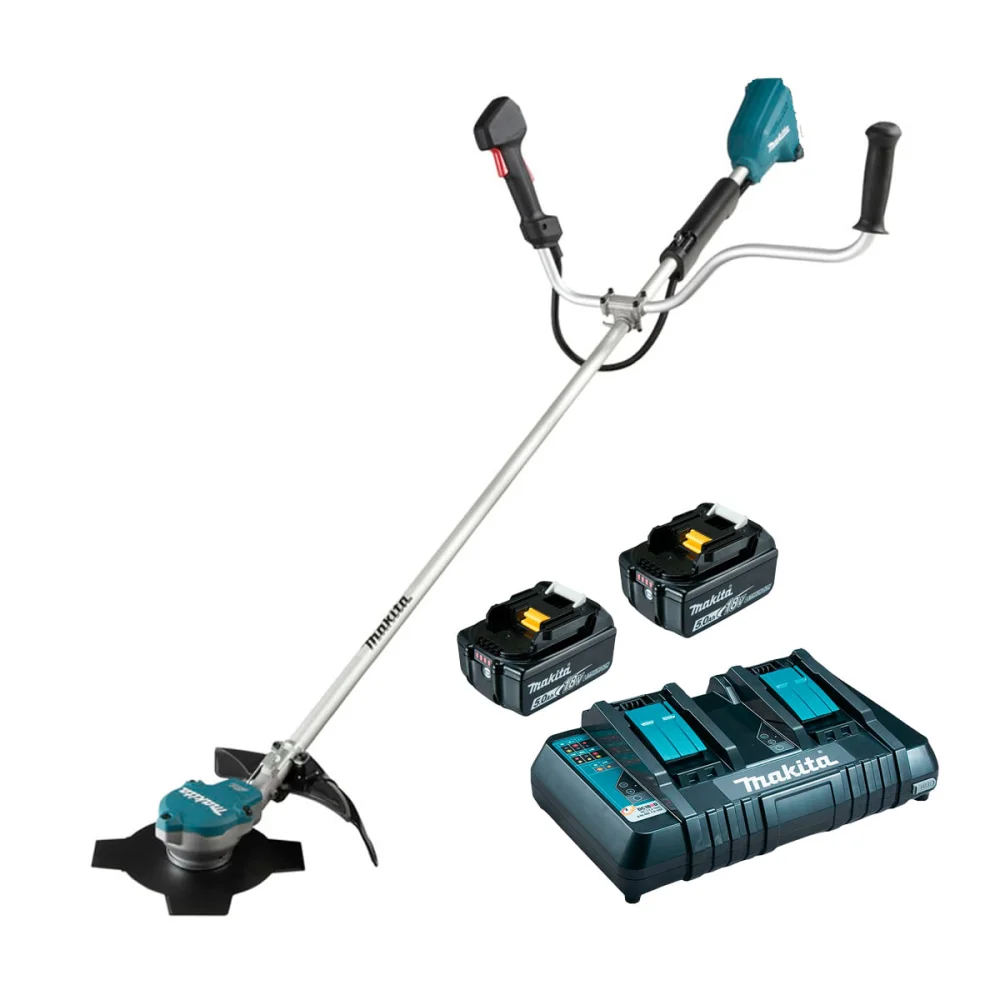 Roçadeira à Bateria e 2 Baterias 18V 5.0Ah e Carregador DUR368APT2 Makita