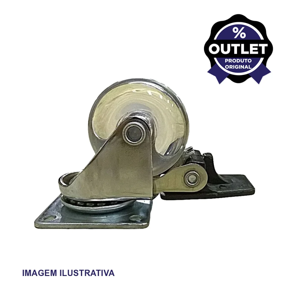 Rodízio Silicone 50mm Sem Freio 661.71.401 Hafele - Outlet