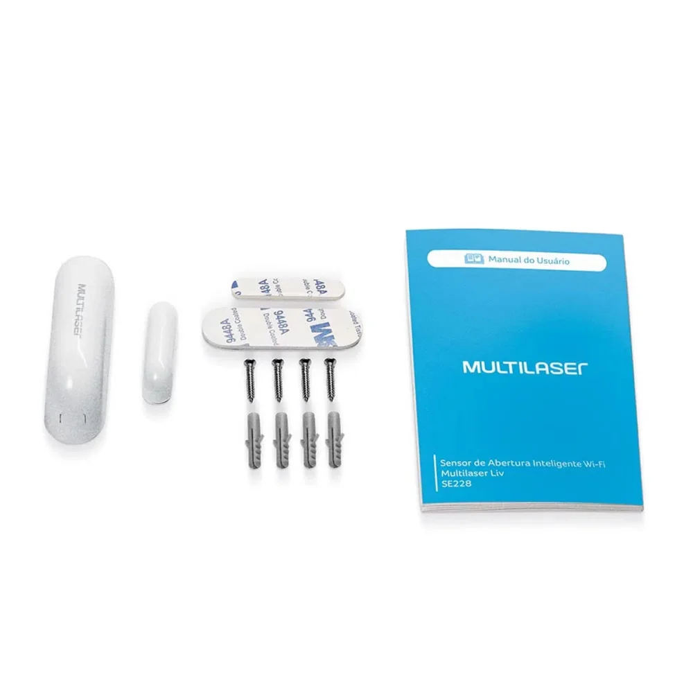 Sensor de Abertura Inteligente Wi-Fi Branco SE228 Multilaser
