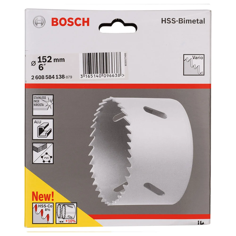 Serra Copo Bimetal com Cobalto 152mm 6 Polegadas Bosch
