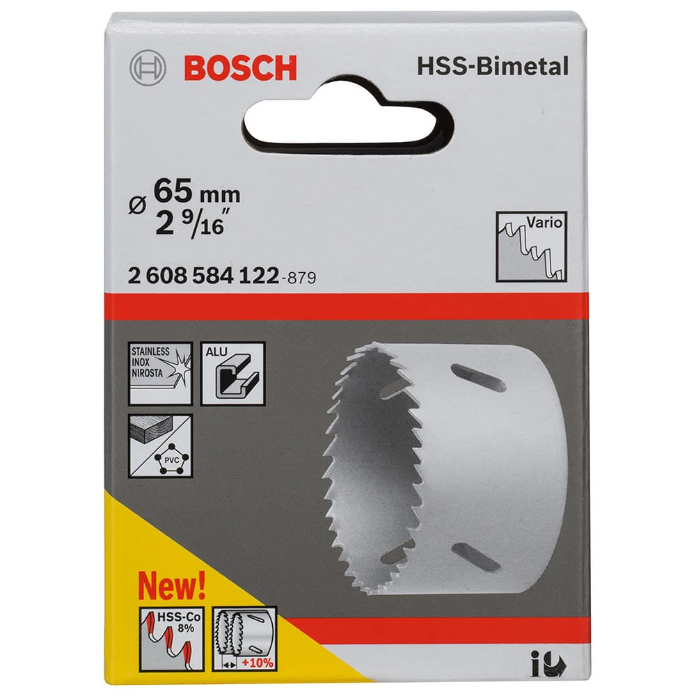 Serra Copo Bimetal Com Cobalto 65mm 2.9/16 Polegadas Bosch
