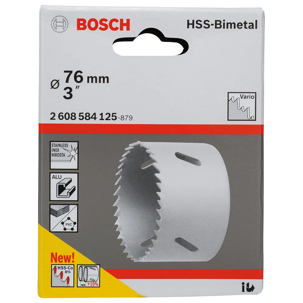 Serra Copo Bimetal com Cobalto 76mm 3 Bosch