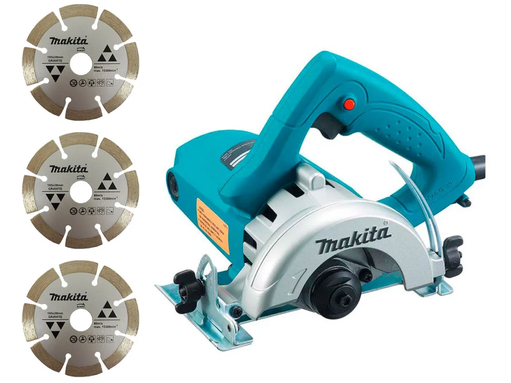 Serra Mármore 125mm 1.450 Watts e 3 Discos Diamantados 4100NH2Z -L Makita