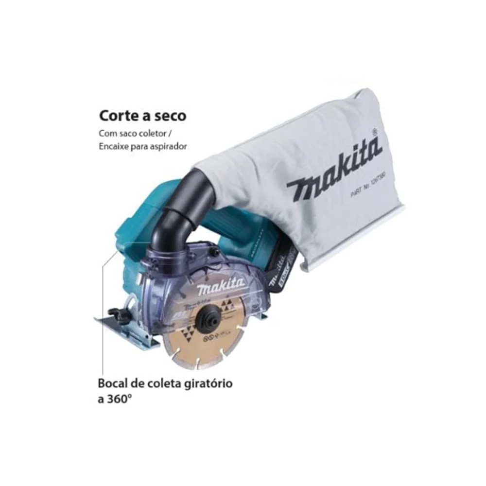 Serra Mármore à Bateria 125mm DCC500ZKX1-P Makita