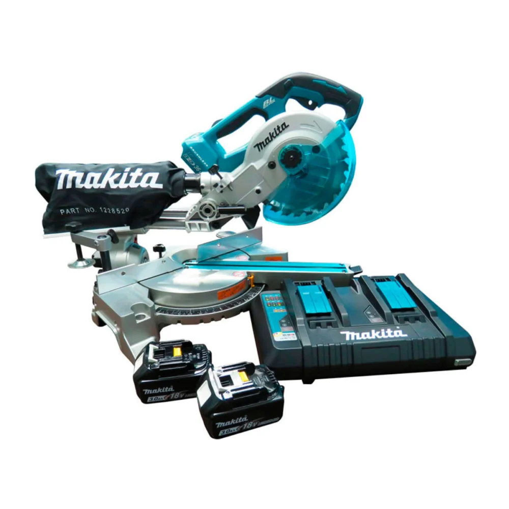 Serra Meia Esquadria 190mm à Bateria e 2 Baterias 18V DLS714PF2 Makita