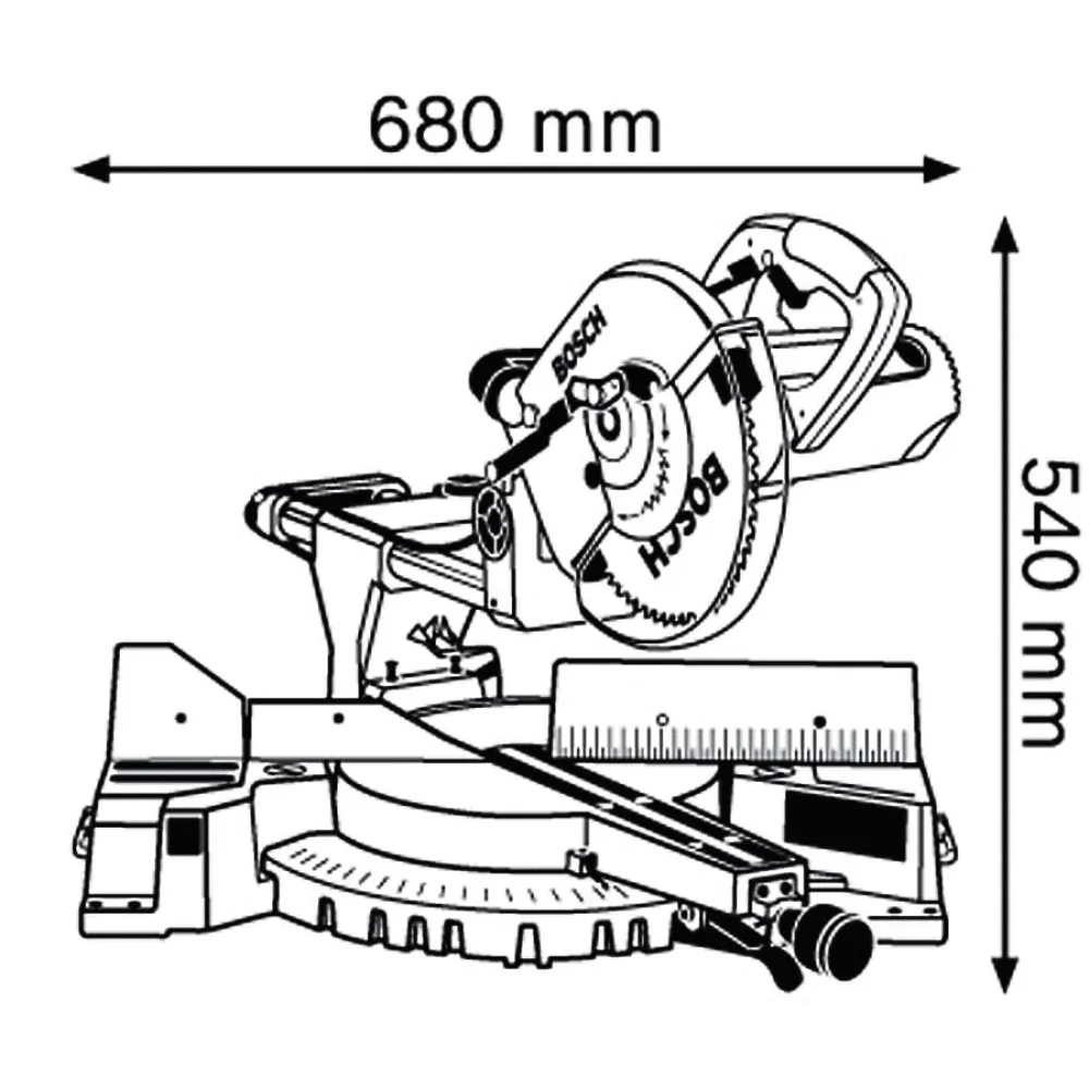 Serra Meia Esquadria Telescópica 254mm 1700 Watts GCM 10 X Bosch